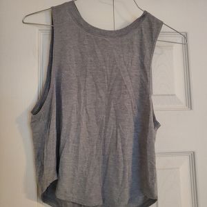 H&M, gray, cropped tank style tshirt